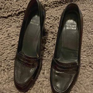 Stuart Weizmann Black Patent leather Loafer Heels